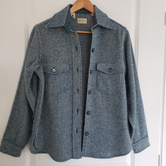 L.L. Bean Vintage Wool Up Shirt Shacket Size 12 - Picture 3 of 7